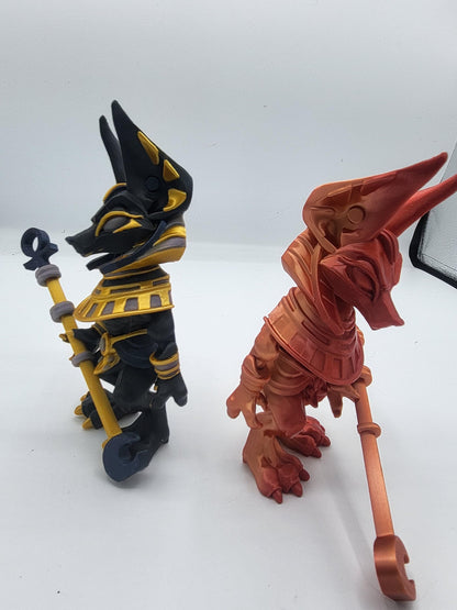 Anubis Articulated Standing Flexi with Staff 3D Print