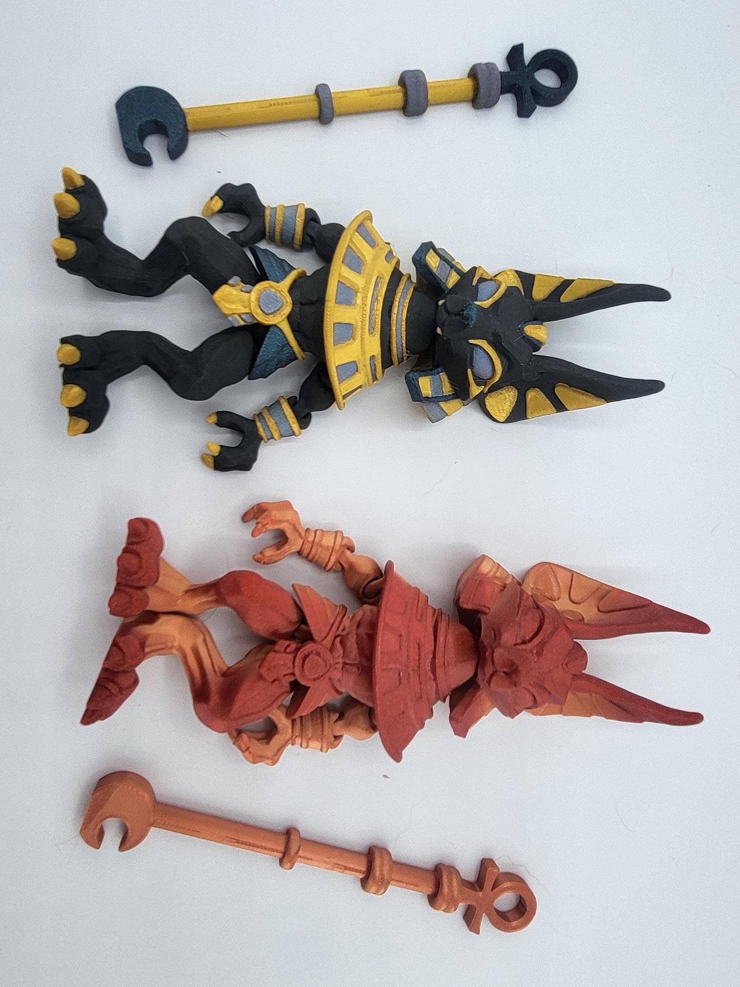 Anubis Articulated Standing Flexi with Staff 3D Print