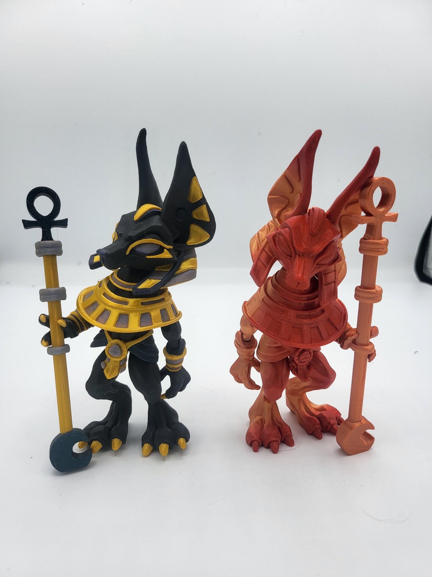 Anubis Articulated Standing Flexi with Staff 3D Print