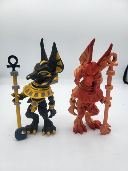 Anubis Articulated Standing Flexi with Staff 3D Print
