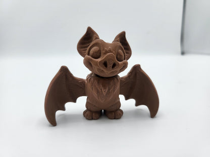 Close-up detail of mini bat fidget articulation joints