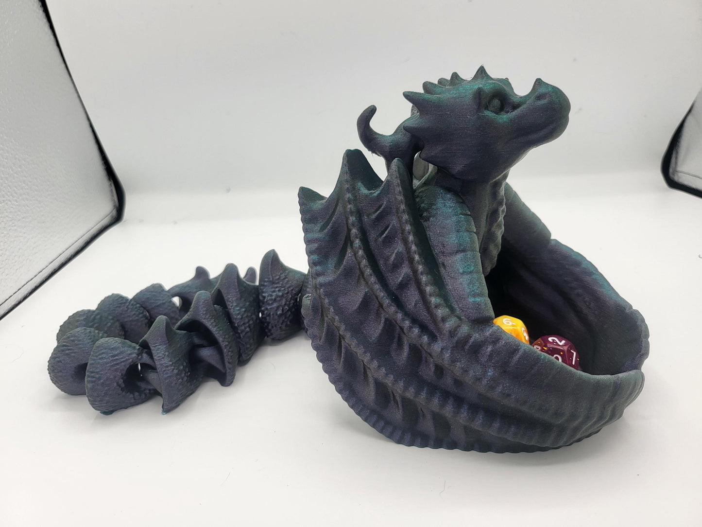 Wyvern Dice Tower with Flexi Tail | 3D Print