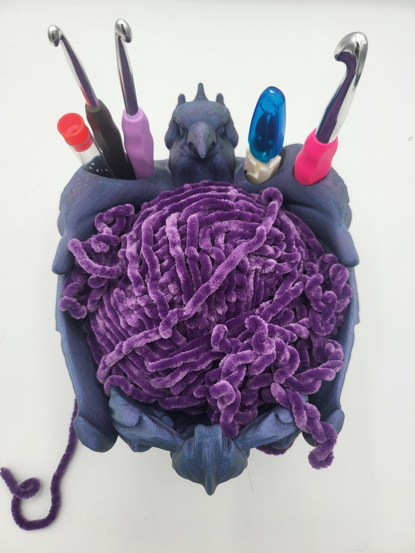 Phoenix Yarn Bowl with Storage Holes | 3D Print