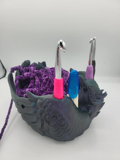 Phoenix Yarn Bowl with Storage Holes | 3D Print