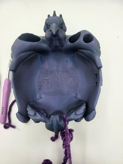 Phoenix Yarn Bowl with Storage Holes | 3D Print