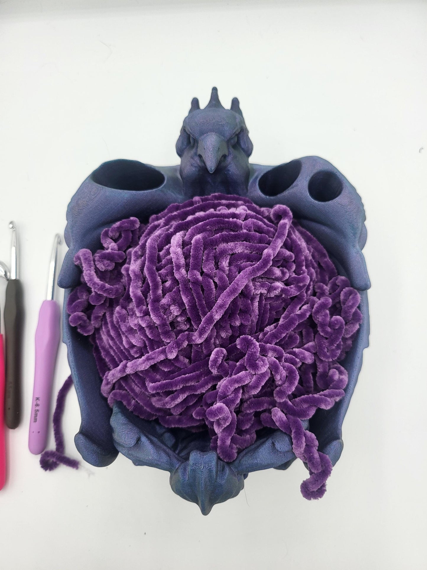 Phoenix Yarn Bowl with Storage Holes | 3D Print