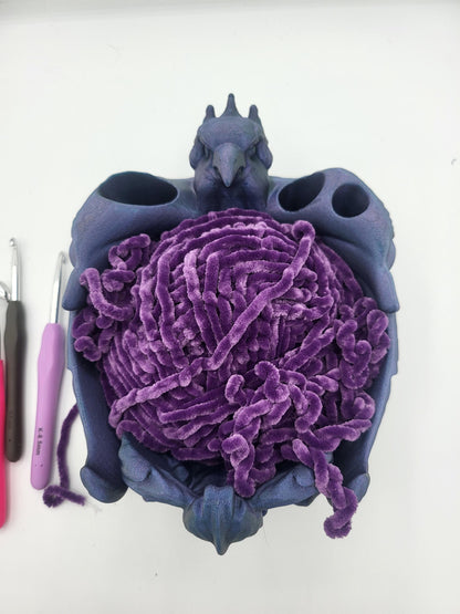 Phoenix Yarn Bowl with Storage Holes | 3D Print