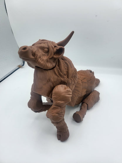 Highland Cow Articulated Flexi Regular or Baby (or adorable pair) | 3D Print