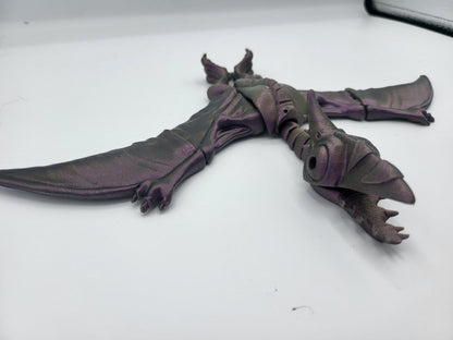 Pterodactyl Articulated Dinosaur 3D Print with Optional Holes to Hang Up