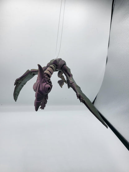 Pterodactyl Articulated Dinosaur 3D Print with Optional Holes to Hang Up