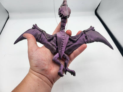 Pterodactyl Articulated Dinosaur 3D Print with Optional Holes to Hang Up