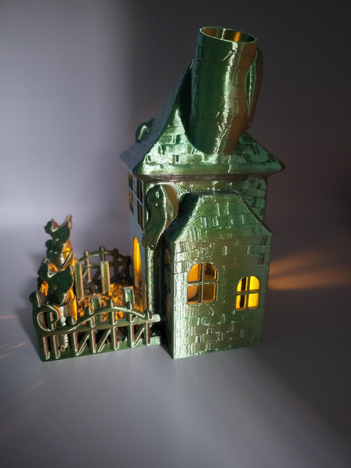 Haunted House LED Tea Light Halloween Display | 3D Print