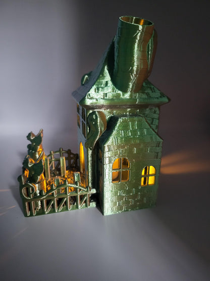 Haunted House LED Tea Light Halloween Display | 3D Print