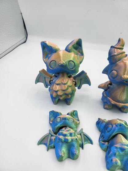 Spooky Halloween Themed Pixies - Skelly, Beasty and Cute Bat Articulated 3D Print