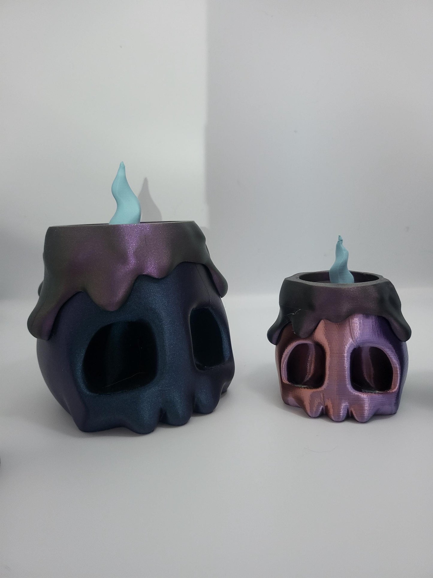 Spooky Halloween "Candle" Small Trinket Loot Containers Skull or Tall Candle Option 3D Print