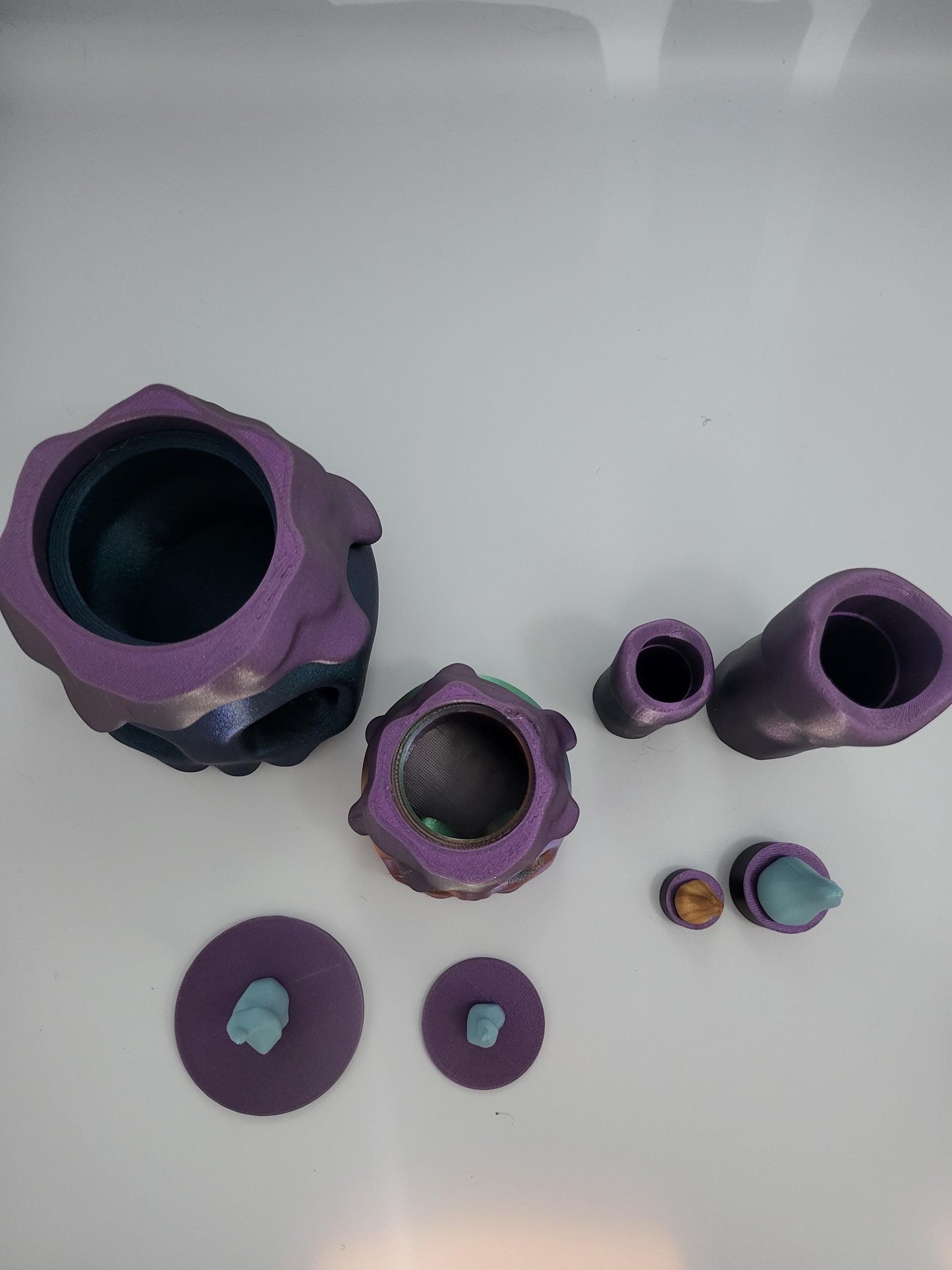 Spooky Halloween "Candle" Small Trinket Loot Containers Skull or Tall Candle Option 3D Print