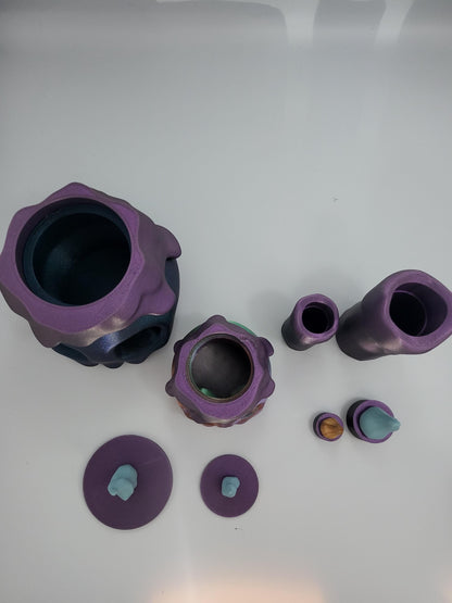 Spooky Halloween "Candle" Small Trinket Loot Containers Skull or Tall Candle Option 3D Print