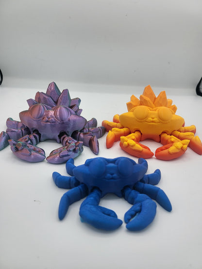 Cute Crab Flexi Regular or Crystal Crab 3D Print
