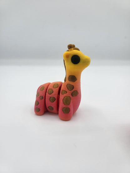Baby Giraffe with Optional Keychain Articulated 3D Print