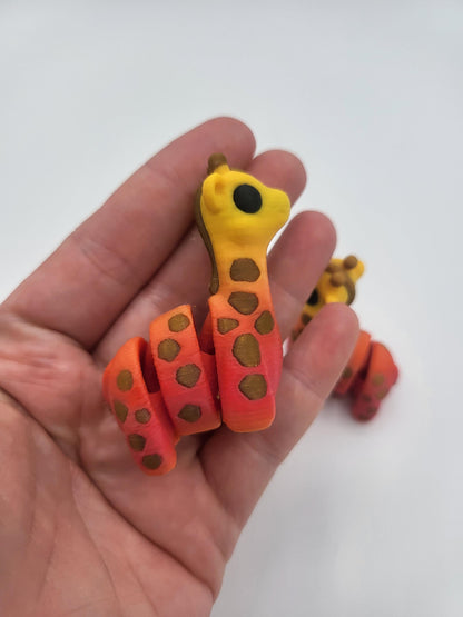 Baby Giraffe with Optional Keychain Articulated 3D Print