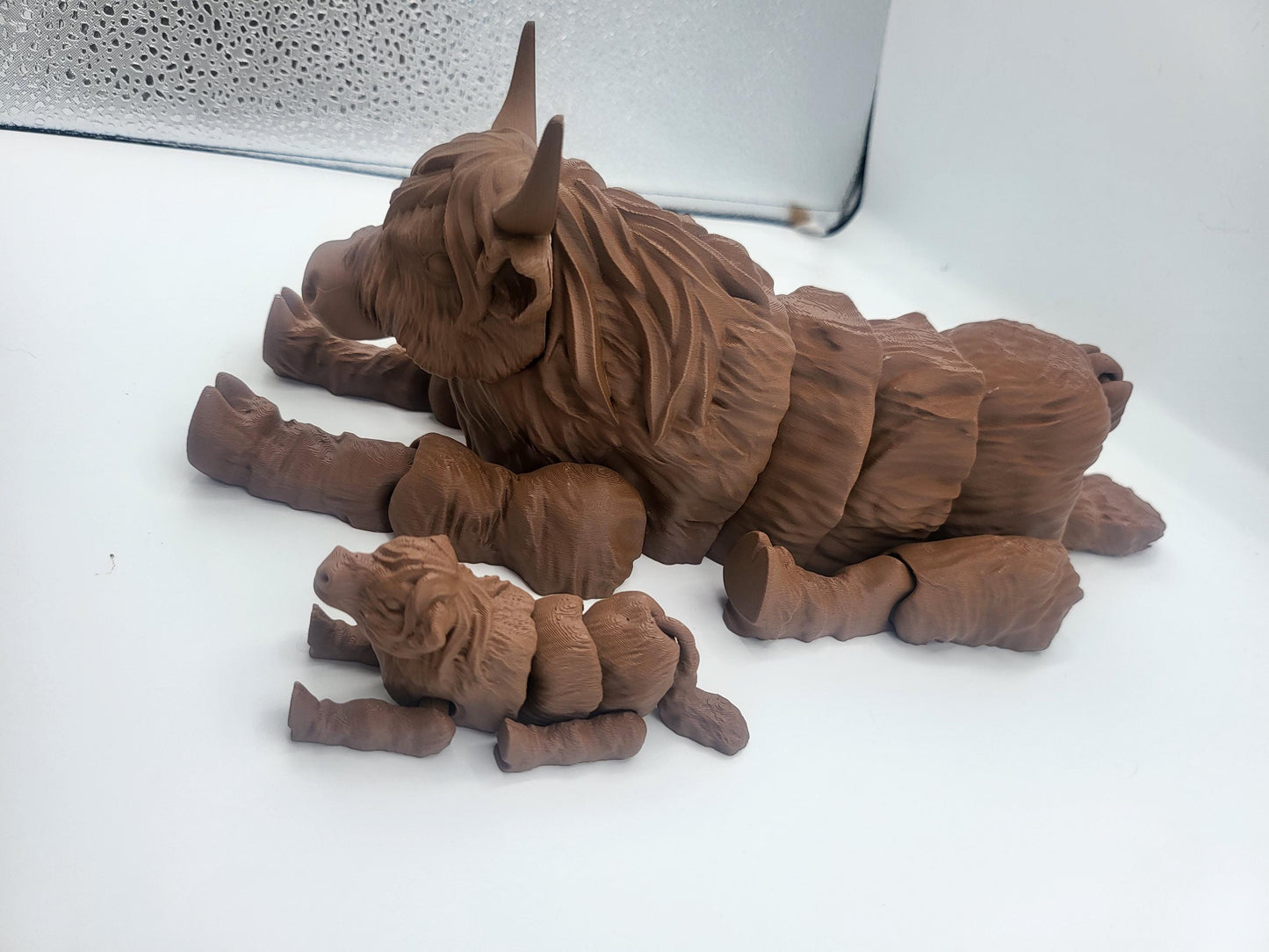 Highland Cow Articulated Flexi Regular or Baby (or adorable pair) | 3D Print