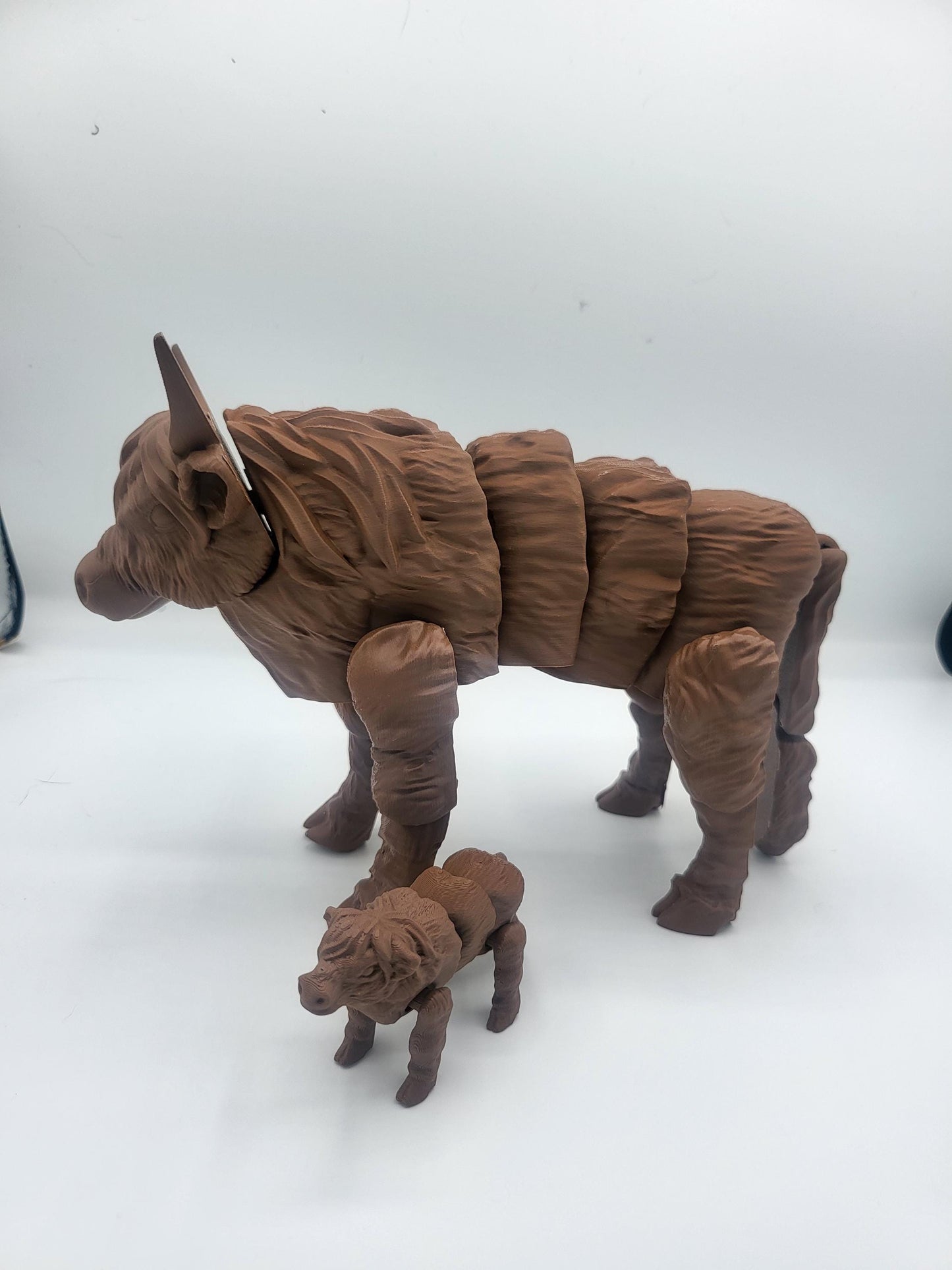 Highland Cow Articulated Flexi Regular or Baby (or adorable pair) | 3D Print