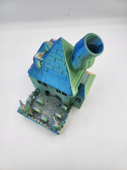 Haunted House LED Tea Light Halloween Display | 3D Print