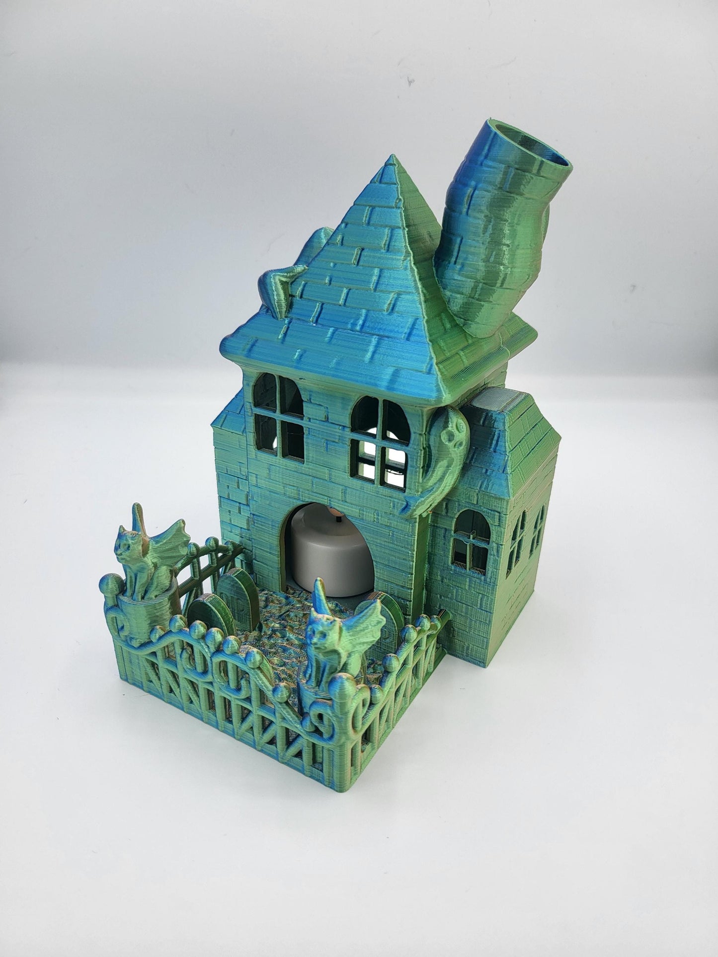 Haunted House LED Tea Light Halloween Display | 3D Print