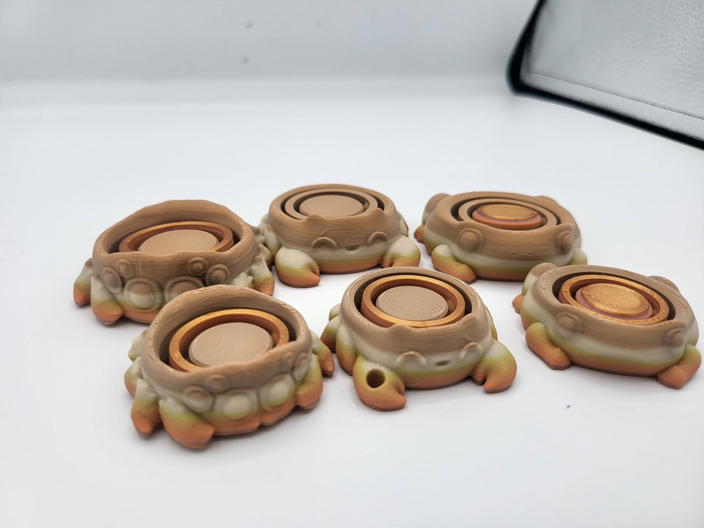 Frog, Spider, or Crab Gyro Style Fidget - Regular or Smaller Keychain Version - 3D Print