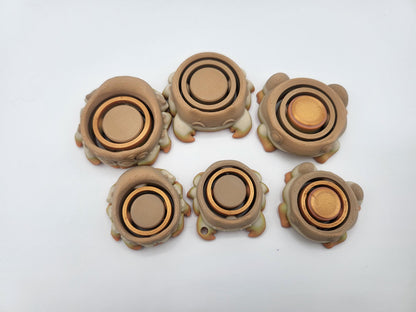 Frog, Spider, or Crab Gyro Style Fidget - Regular or Smaller Keychain Version - 3D Print