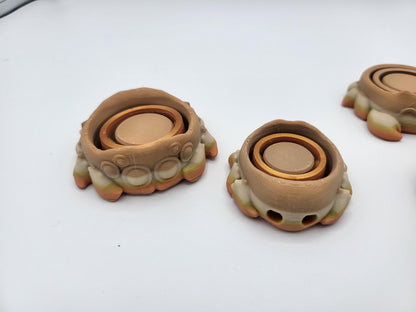 Frog, Spider, or Crab Gyro Style Fidget - Regular or Smaller Keychain Version - 3D Print