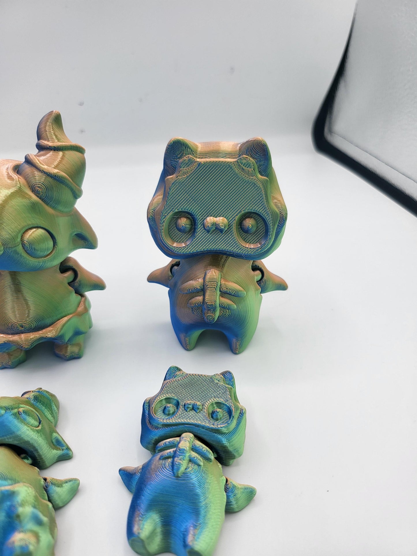 Spooky Halloween Themed Pixies - Skelly, Beasty and Cute Bat Articulated 3D Print