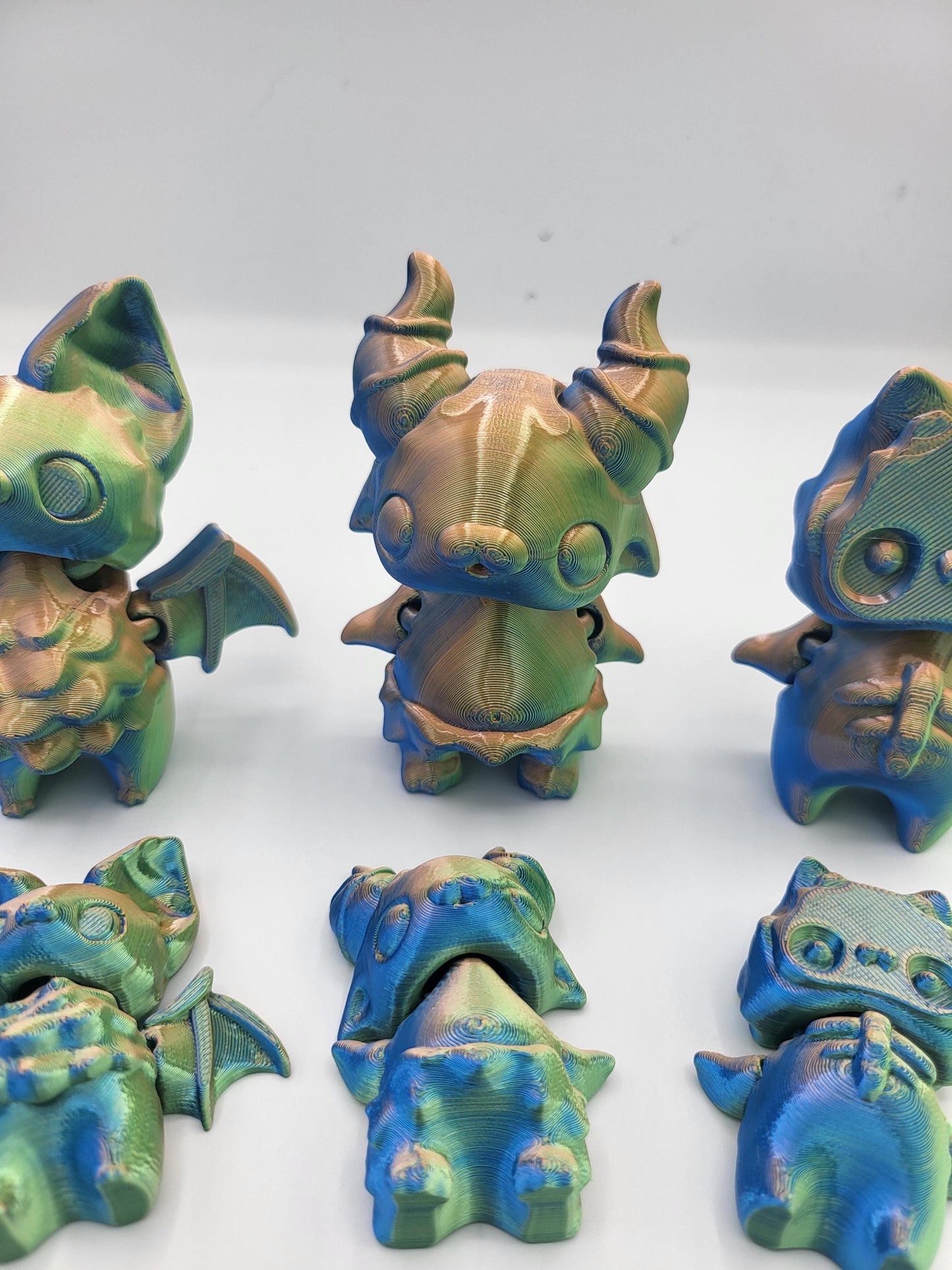 Spooky Halloween Themed Pixies - Skelly, Beasty and Cute Bat Articulated 3D Print