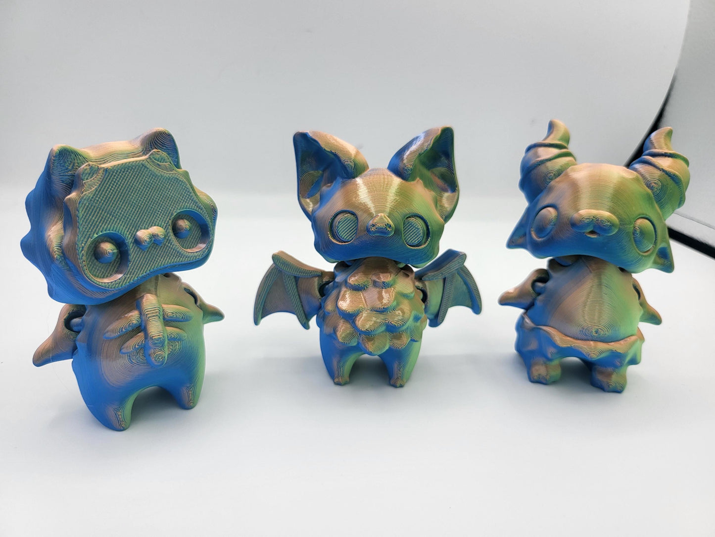 Spooky Halloween Themed Pixies - Skelly, Beasty and Cute Bat Articulated 3D Print