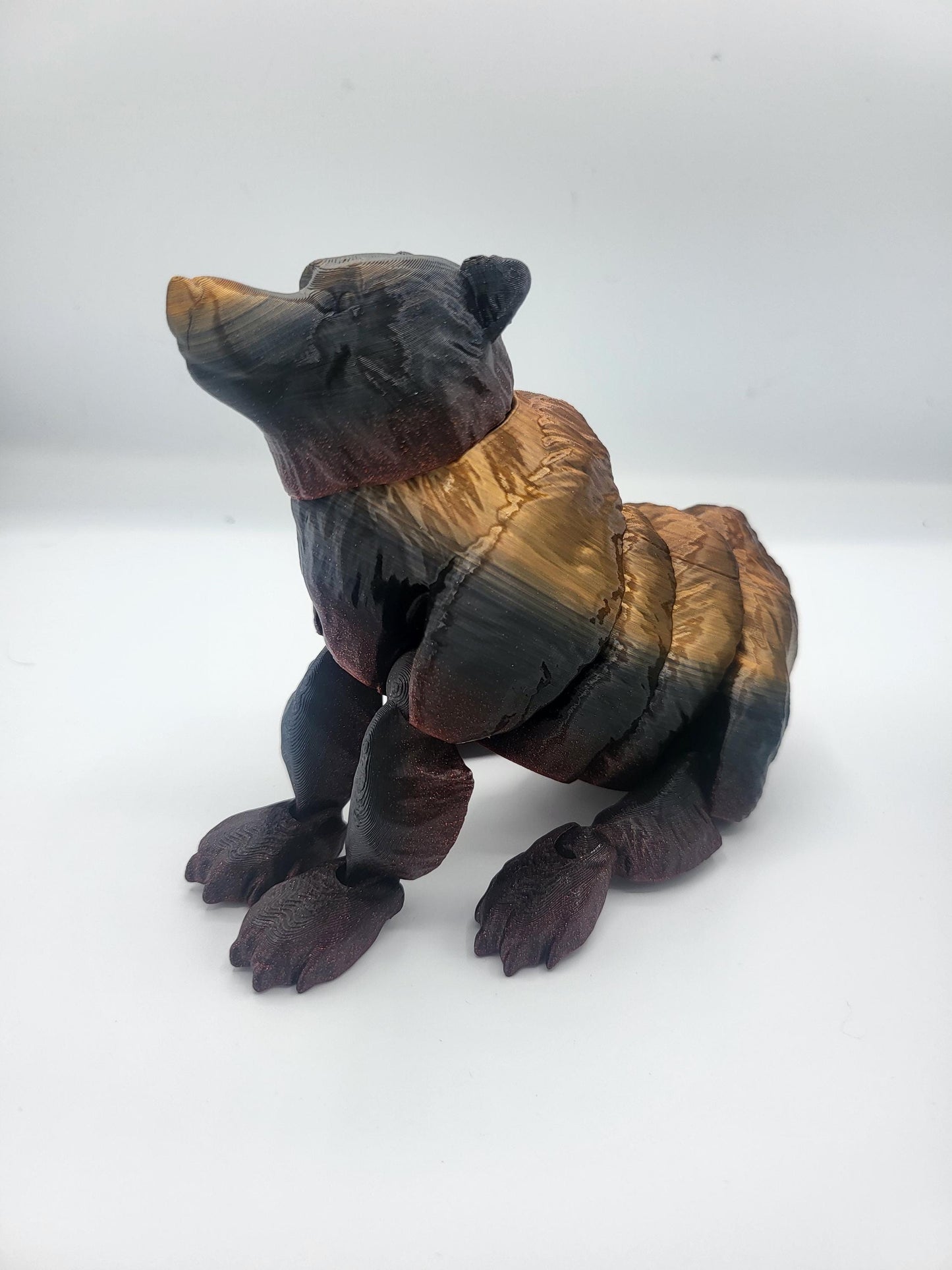 Grizzly Bear Articulated Flexi 3D Print - Baby, Medium, Large or a Family Set | 3D Print