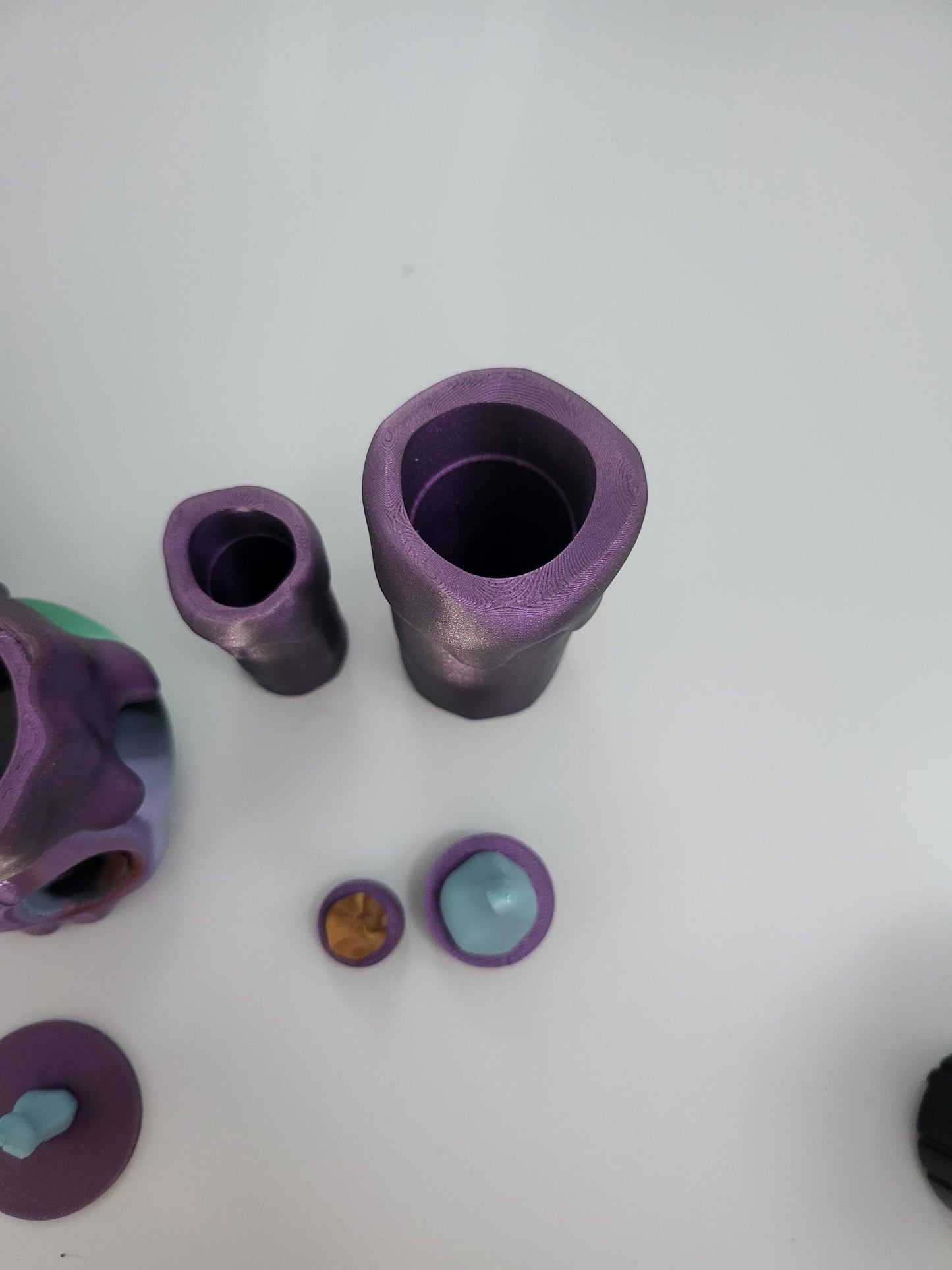Spooky Halloween "Candle" Small Trinket Loot Containers Skull or Tall Candle Option 3D Print