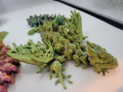 Infested Dragon (winged or wingless) Creepy with Optional Fidget Spinner Tail | 3D Print