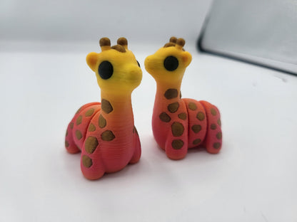 Baby Giraffe with Optional Keychain Articulated 3D Print