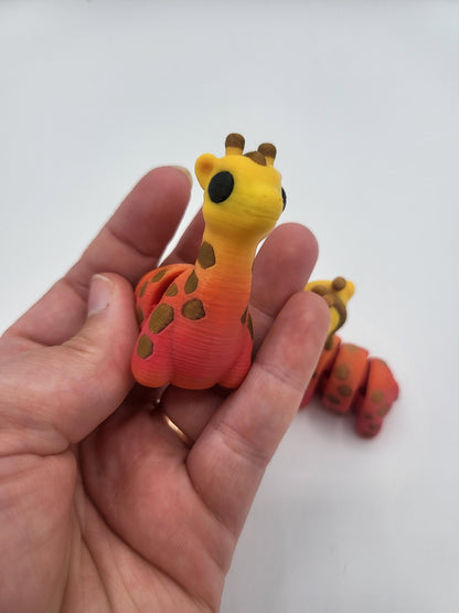 Baby Giraffe with Optional Keychain Articulated 3D Print