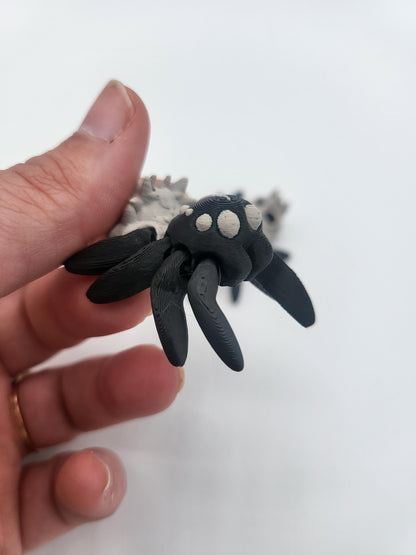 Tiny Cute Articulated Spooky Themed Hollow Skull Spiders 3D Print