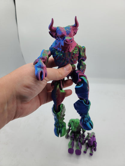 Minotaur Flexi Doll Articulated 3D Print - Available in Three Sizes