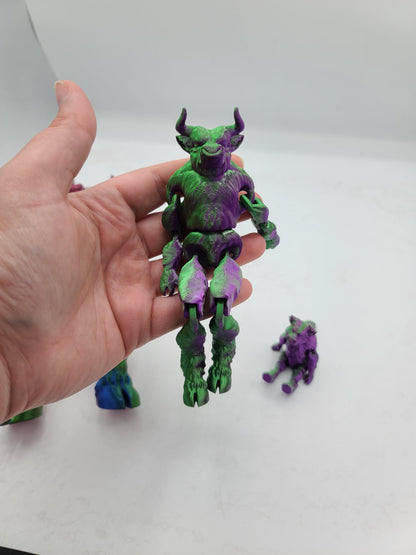 Minotaur Flexi Doll Articulated 3D Print - Available in Three Sizes