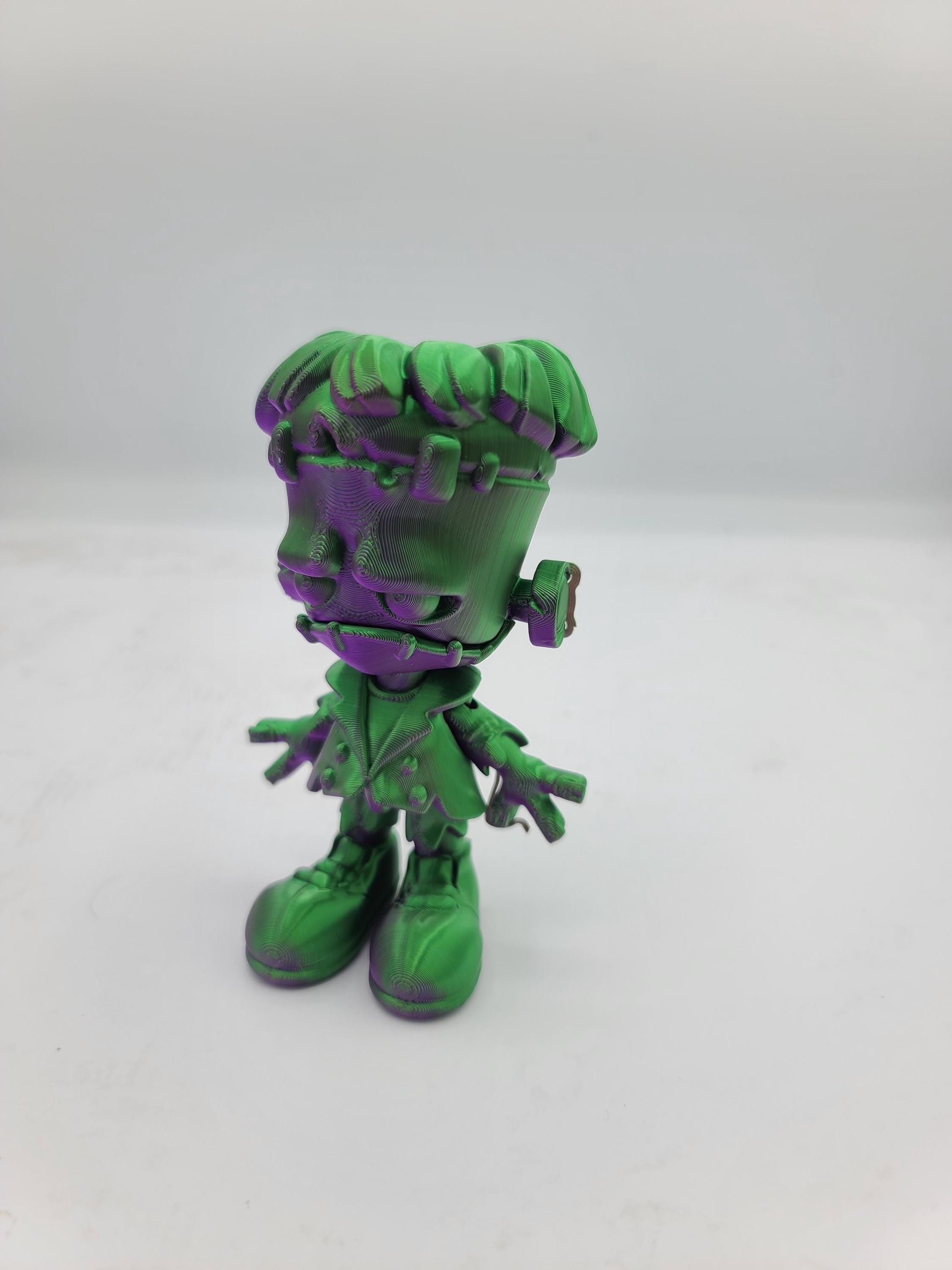 Dual Silk Purple-Green Articulated Flexi Frankenstein 3D Print