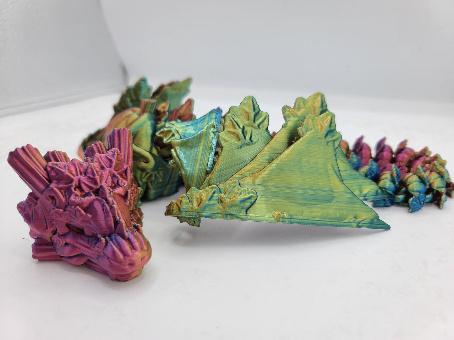 Pumpkin Winged Fall Themed Flexi Articulated Dragon 3D Print