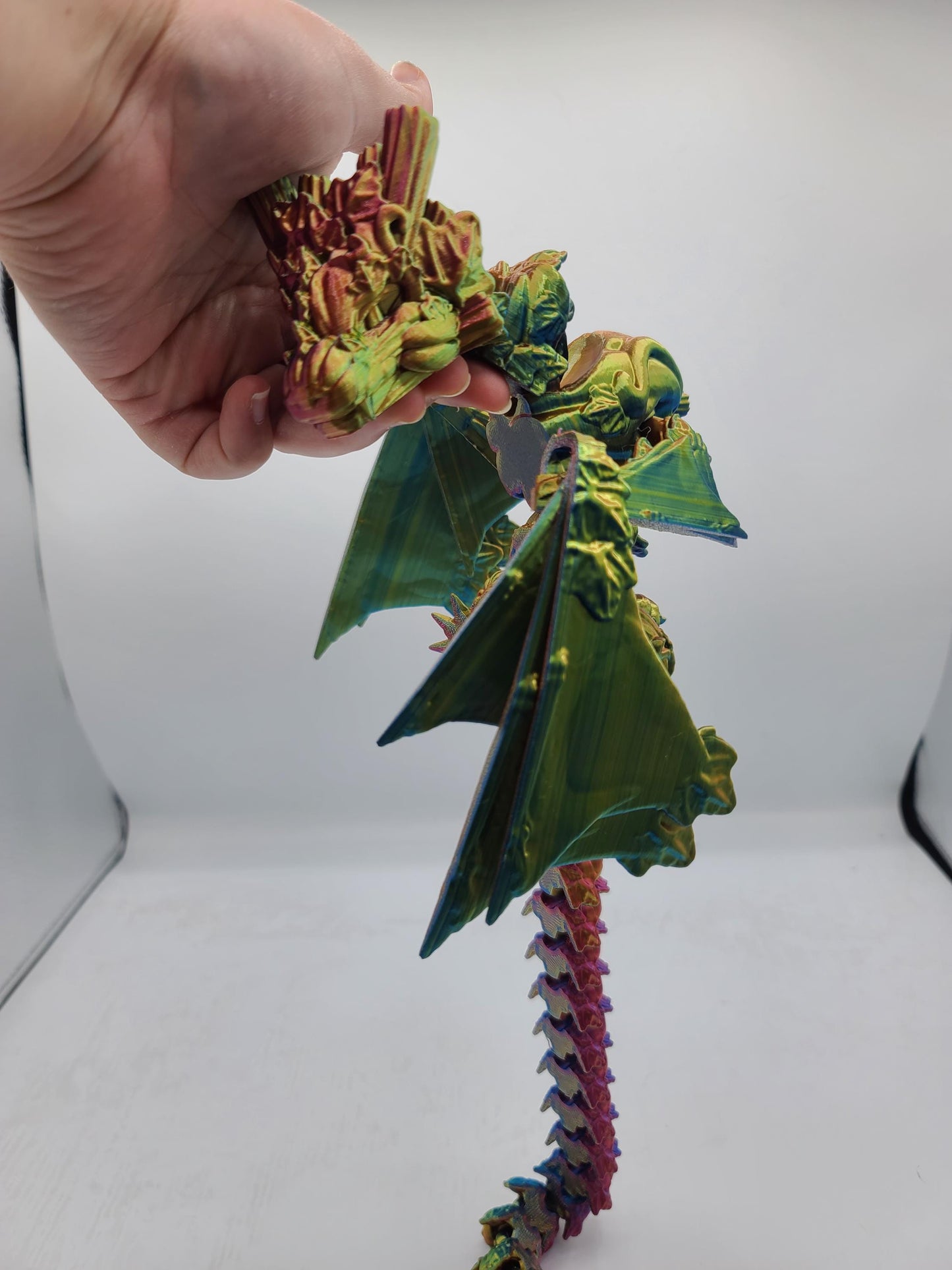 Pumpkin Winged Fall Themed Flexi Articulated Dragon 3D Print