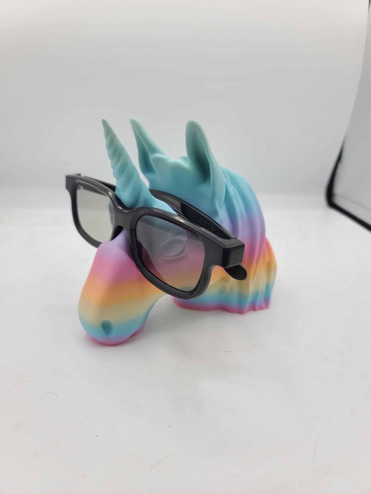 Unicorn Head Glasses Holder Fantasy Display 3D Print