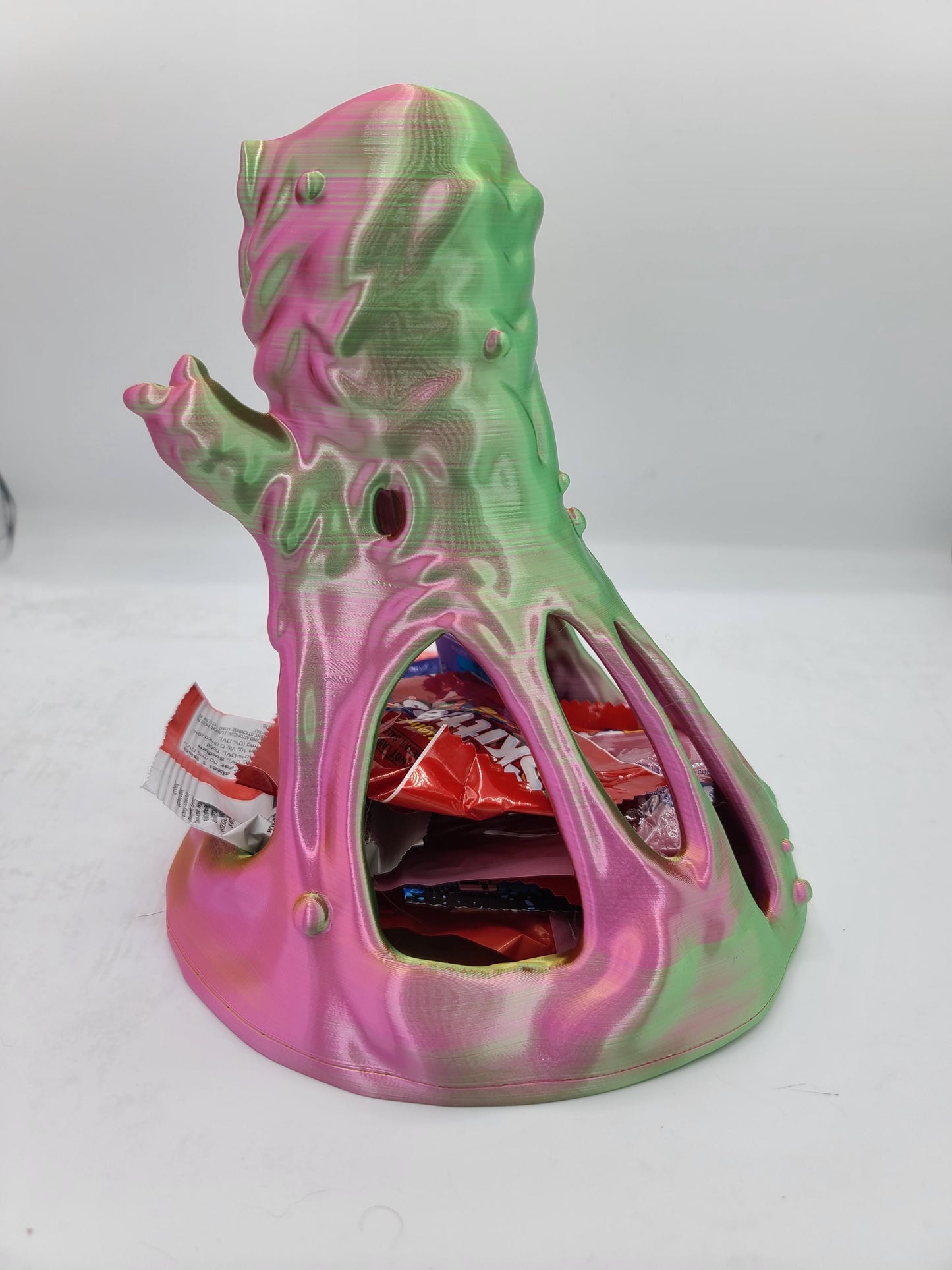 Spooky Fun Slime Monster Display with Trinket Tray 3D Print