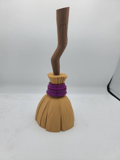 Unique Broomstick Desk Decor with Secret Pen in Handle 3D Print