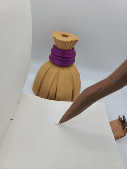 Unique Broomstick Desk Decor with Secret Pen in Handle 3D Print