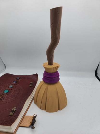 Unique Broomstick Desk Decor with Secret Pen in Handle 3D Print